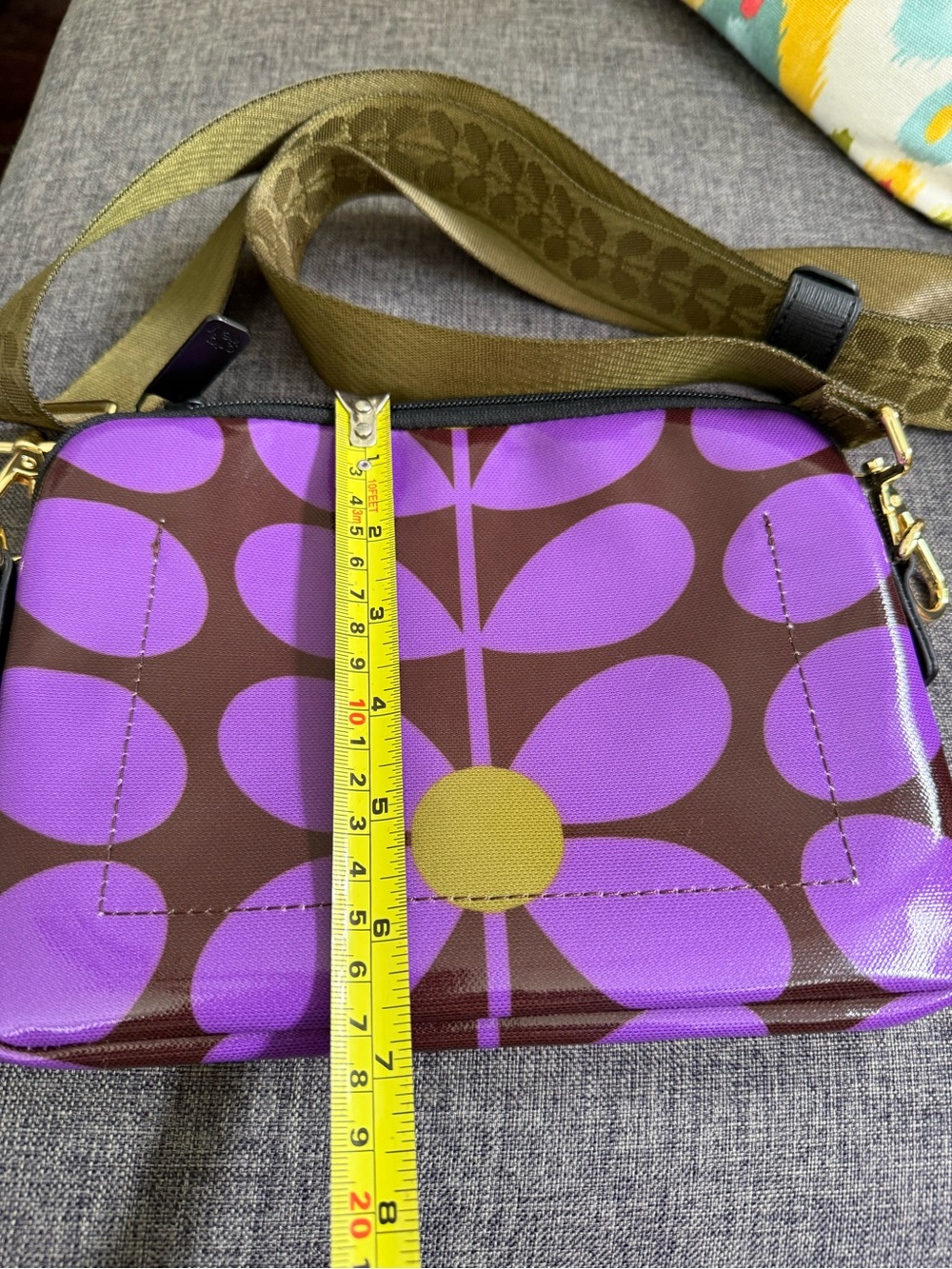 Orla Kiely Purple Floral Pattern Slim Crossbody Bag NEW - Picture 9 of 10